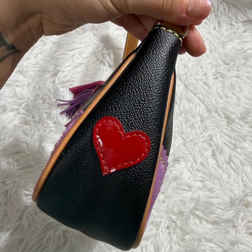 y2k DOONEY & BOURKE Vintage Lindsey Lohan " 1 " Limited Edition Shoulder bag - Picture 6 of 12